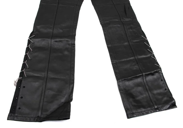 Jean Paul GAULTIER HOMME Ball Chain Lace-Up Design Sheep Leather Pants K-168280_007