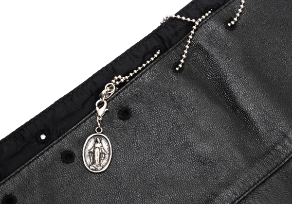 Jean Paul GAULTIER HOMME Ball Chain Lace-Up Design Sheep Leather Pants K-168280_008