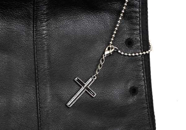 Jean Paul GAULTIER HOMME Ball Chain Lace-Up Design Sheep Leather Pants K-168280_009