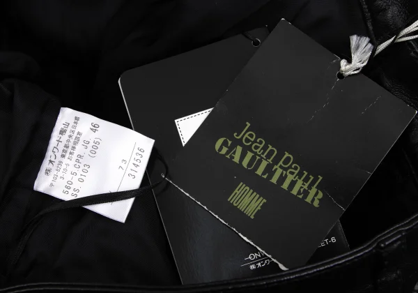 Jean Paul GAULTIER HOMME Ball Chain Lace-Up Design Sheep Leather Pants K-168280_014