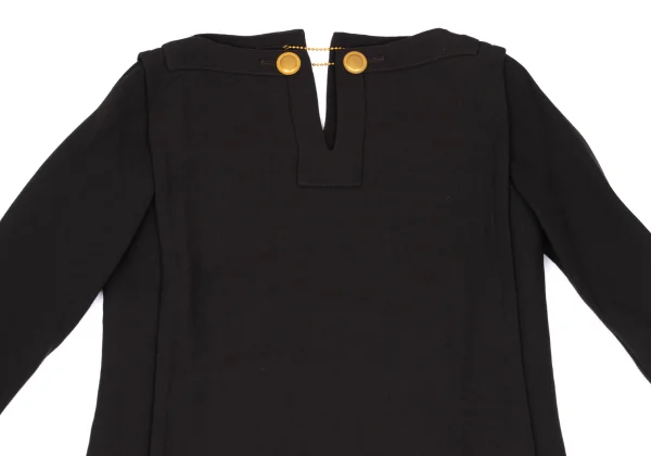 Jean Paul GAULTIER FEMME Wool Chain Button Neck Design Dress K-168281_003