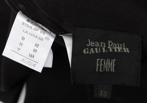 Jean Paul GAULTIER FEMME Wool Chain Button Neck Design Dress K-168281_015