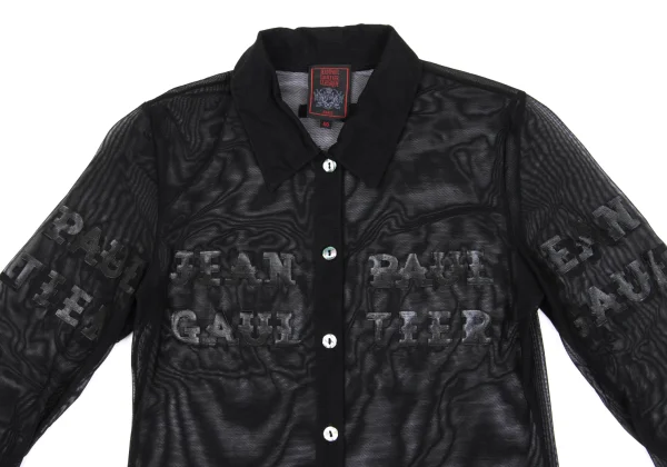 Jean Paul GAULTIER CLASSIQUE Logo Printed Mesh Shirt K-168284_003