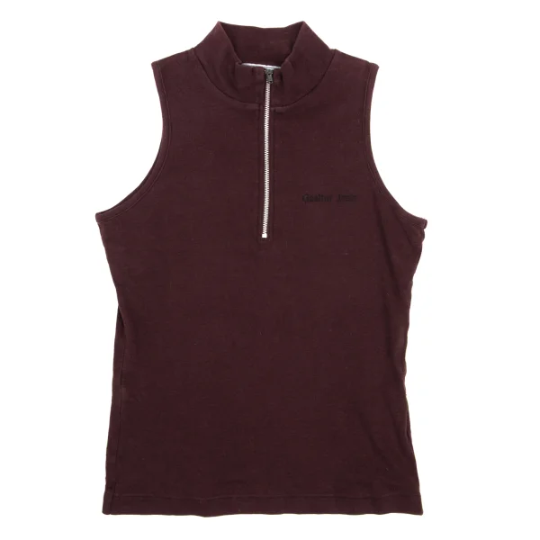 GAULTIER JEAN'S Cotton Zip Neck Sleeveless Top K-168285_002