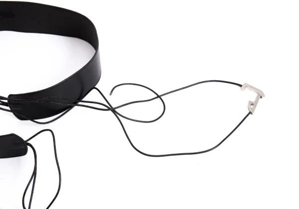 Jean Paul GAULTIER Metal Charm Design Leather Belt K-168290_006