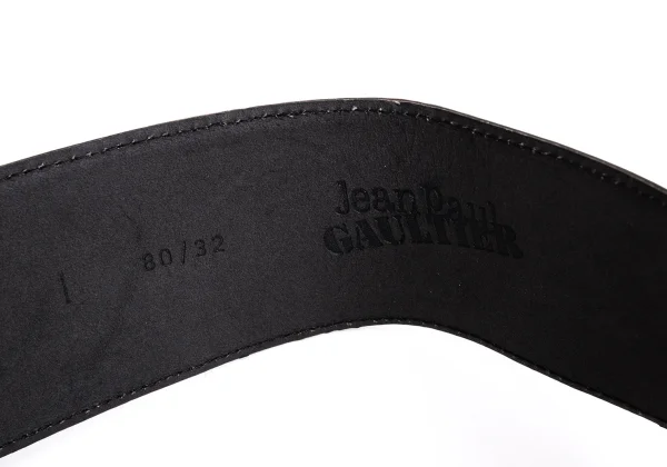 Jean Paul GAULTIER Metal Charm Design Leather Belt K-168290_011
