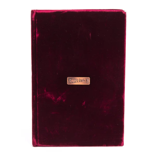ジャンポールゴルチエJean Paul GAULTIER メタルロゴプレート装飾ベロアフォトブック ワイン