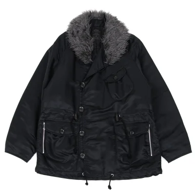 s'yte Faux Fur Shawl Collar Nylon Blouson