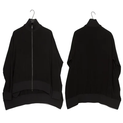 Ground Y Crepe de Chine Drape Zip Blouson