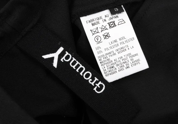 Ground Y Wool Poly Gaba Waist Code Pants K-168306_012