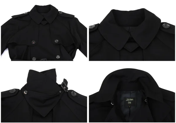 Jean Paul GAULTIER FEMME Wool Gaba Double Trench Coat K-168311_003