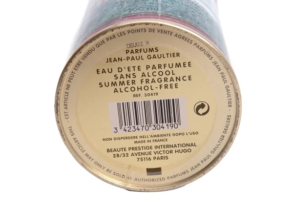 JEAN PAUL GAULTIER サマーフレグランス ノンアルコール ♪♪ 新品!ジャンポールゴルチエJean Paul GAULTIER アルコールフリー
