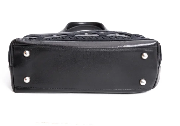 Jean Paul GAULTIER Embroidery Leather Hand Bag K-168320_008