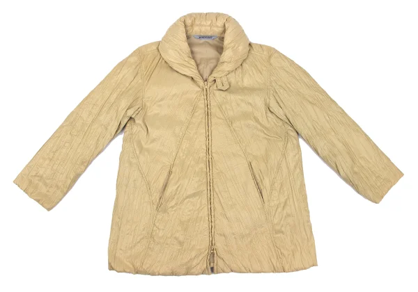 WINDCOAT Poly Nylon Wrinkle Pleats Padded Jacket K-168322_002