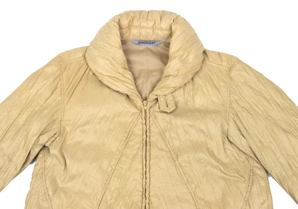 WINDCOAT Poly Nylon Wrinkle Pleats Padded Jacket K-168322_003