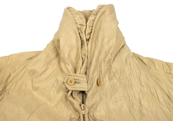 WINDCOAT Poly Nylon Wrinkle Pleats Padded Jacket K-168322_005