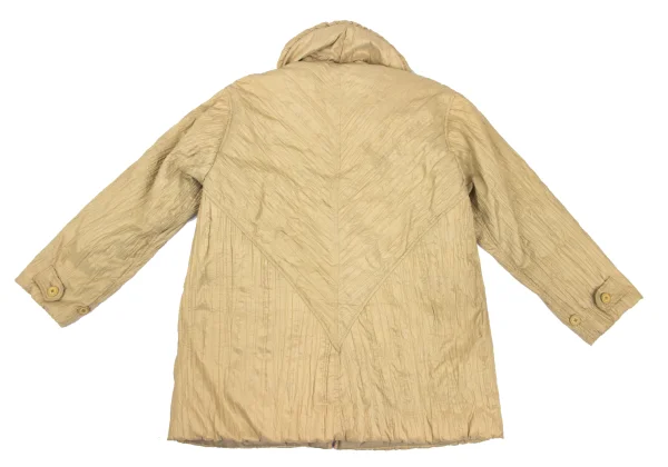 WINDCOAT Poly Nylon Wrinkle Pleats Padded Jacket K-168322_014