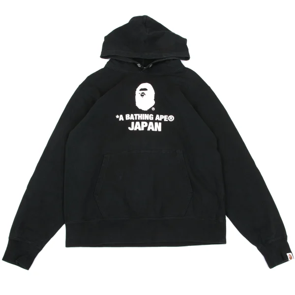 A BATHING APE BAPE Logo Print Hoodie Black L K-168338_001