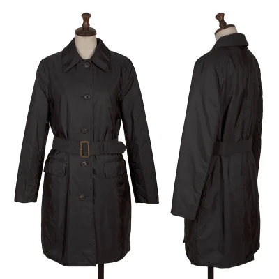 PRADA Belted Padding Nylon Coat