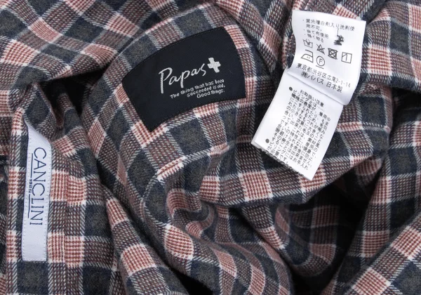 Papas+ Cotton Check Flannel Shirt K-168347_013