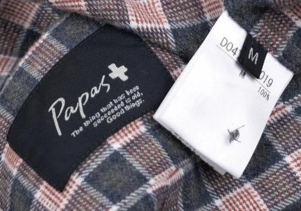 Papas+ Cotton Check Flannel Shirt K-168347_014