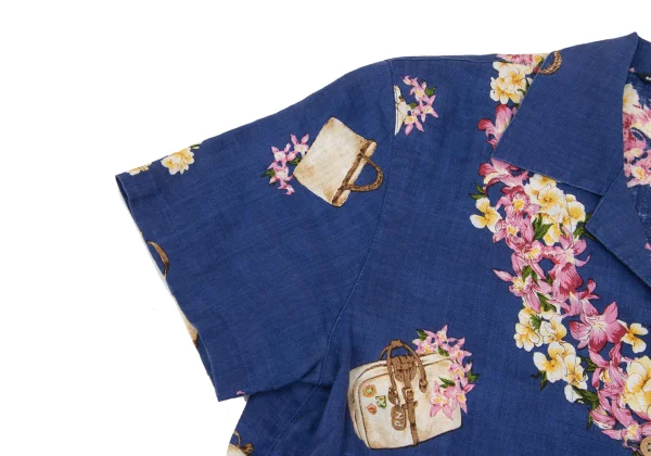 Mademoiselle NON NON Floral Printed Linen Hawaiian Shirt K-168349_005