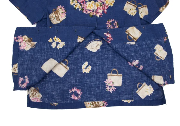 Mademoiselle NON NON Floral Printed Linen Hawaiian Shirt K-168349_009