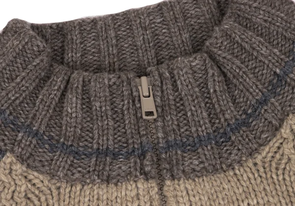 Y's Wool Nylon Zip Knit Cardigan K-168353_005