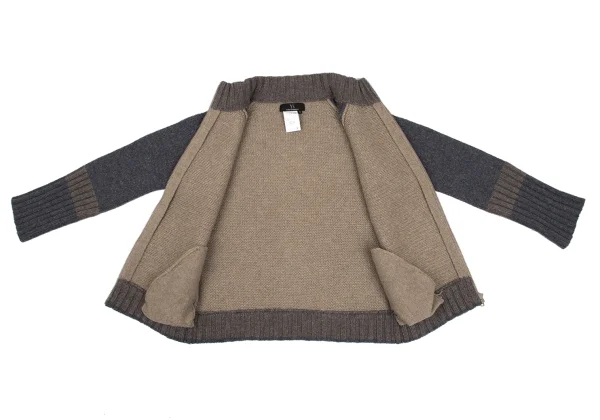 Y's Wool Nylon Zip Knit Cardigan K-168353_011