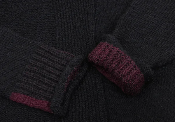 Y's Wool Alpaca Button Neck Knit Sweater K-168354_008