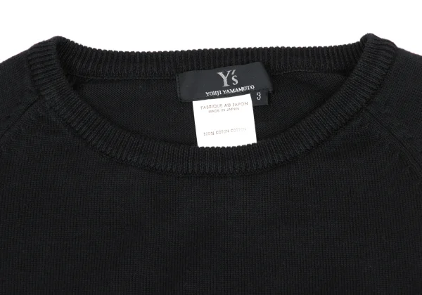 Y's Curved Sleeve Cotton Knit K-168356_005