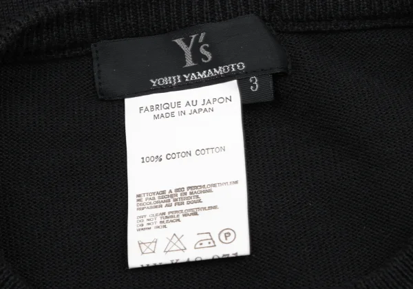 Y's Curved Sleeve Cotton Knit K-168356_013