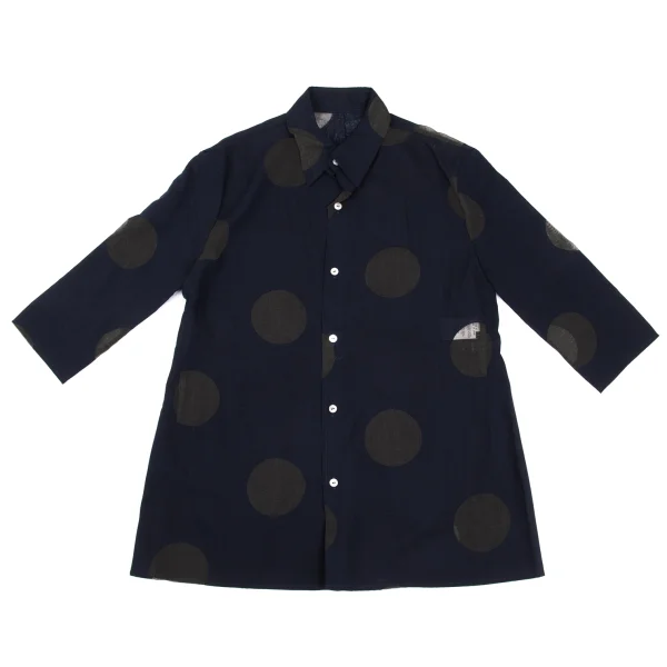 Y's Rayon Poly Dot Printed 3/4 Sleeve Shirt K-168357_002
