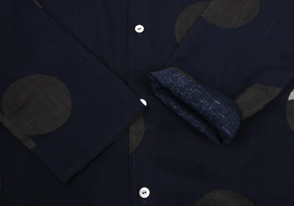 Y's Rayon Poly Dot Printed 3/4 Sleeve Shirt K-168357_007