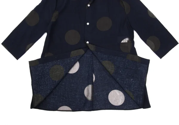 Y's Rayon Poly Dot Printed 3/4 Sleeve Shirt K-168357_012