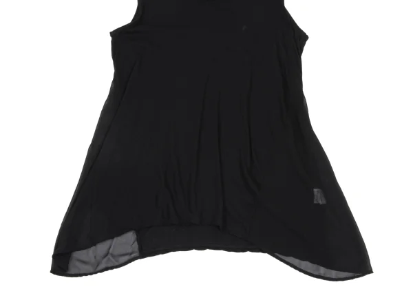 zucca See-through Panel Flared Sleeveless Top K-168360_006