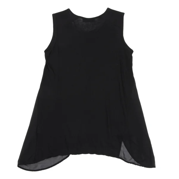 zucca See-through Panel Flared Sleeveless Top K-168360_009