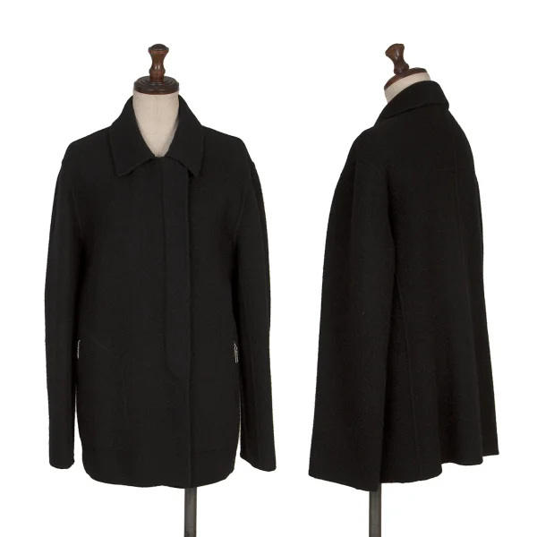 SONIA RYKIEL Angora Blend Wool Double Face Knit Jacket Black 38 K-168364_001