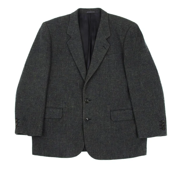 COMME des GARCONS HOMME Wool 2B Tweed Jacket Green L K-168365_001