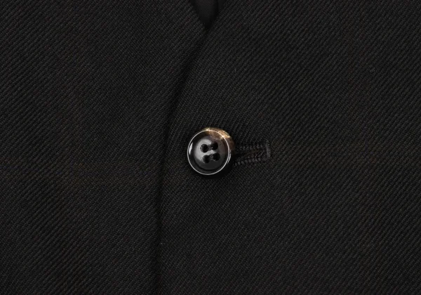 COMME des GARCONS HOMME Wool Old Gabardine Check Vest K-168366_007