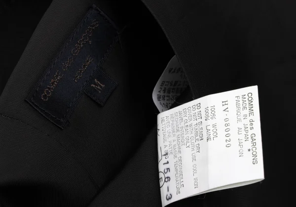 COMME des GARCONS HOMME Wool Old Gabardine Check Vest K-168366_012