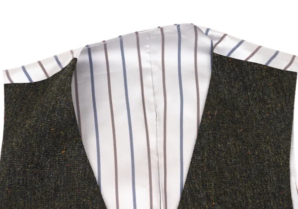 Paul Smith LONDON Cowhide Embroidery Nep Tweed Vest K-168367_003