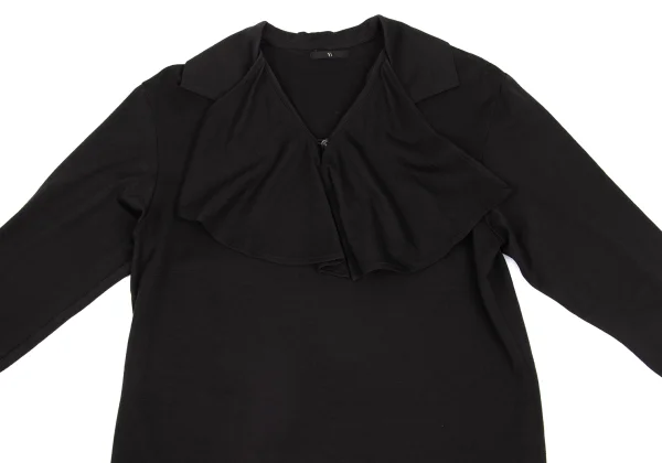 Y's Wool Drape Neck Skipper Top K-168369_003