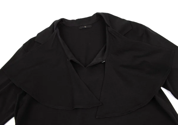 Y's Wool Drape Neck Skipper Top K-168369_009