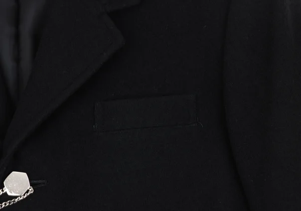 Y's Wool Blend Chain Design Hexagon Button Short Jacket K-168373_005