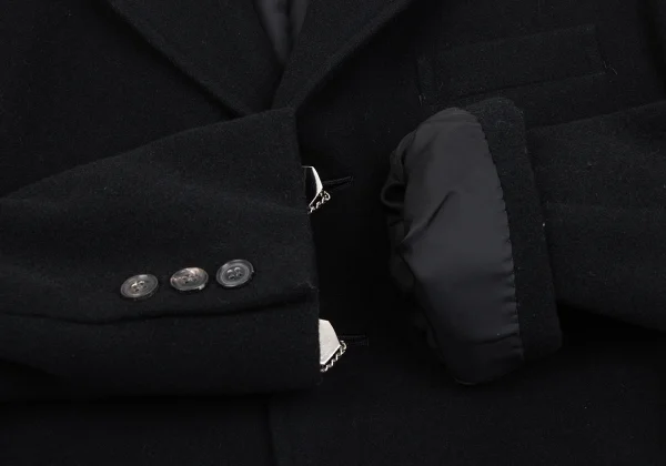 Y's Wool Blend Chain Design Hexagon Button Short Jacket K-168373_007