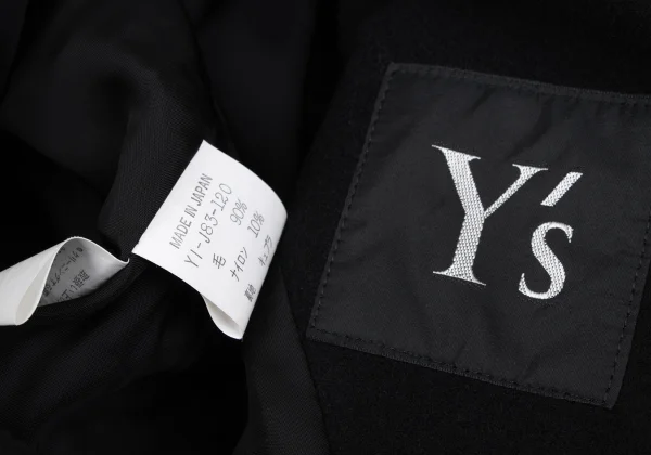 Y's Wool Blend Chain Design Hexagon Button Short Jacket K-168373_013