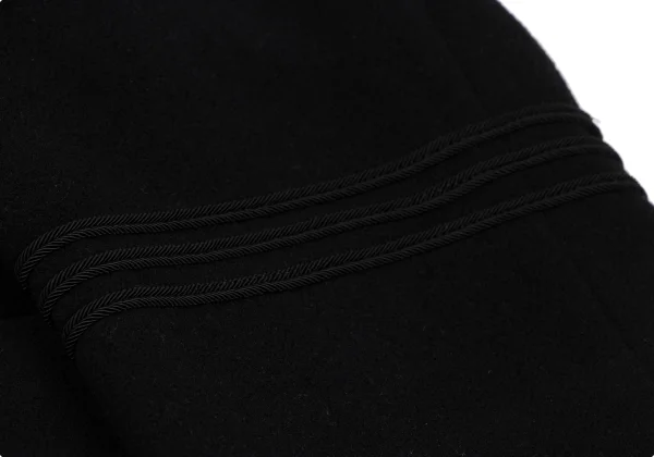 Y's Wool Blend Three-line Sleeve Sailor Collar Half Coat K-168374_010