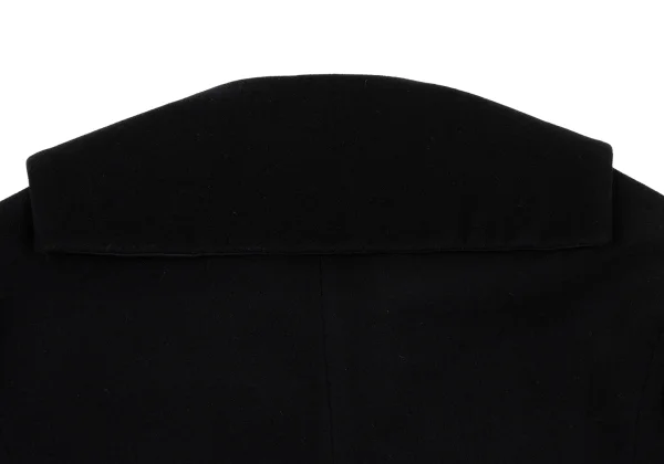 Y's Wool Blend Three-line Sleeve Sailor Collar Half Coat K-168374_016
