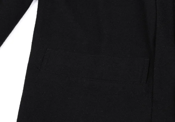 Y's Wool Blend Pleated Fly-front Jacket K-168375_012